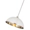 Z-Lite Landry 1 Light Pendant, Matte White & Brushed Nickel 1004P20-MW-BN - alternate 2